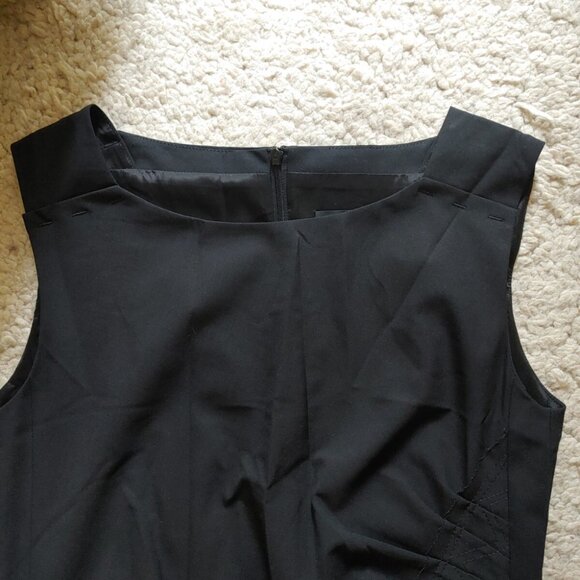 HUGO BOSS Daverla Dress Little Black Wool Career Professional Sheath Sleevless - Picture 5 of 12